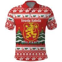 Bulgaria Christmas Polo Shirt Merry Xmas Lion Crest - Wonder Print Shop