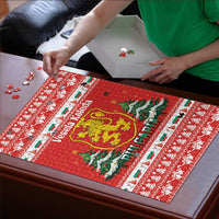 Bulgaria Christmas Puzzle Merry Xmas Lion Crest - Wonder Print Shop