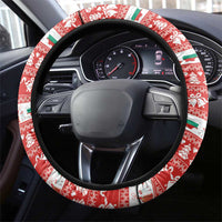 Bulgaria Christmas Steering Wheel Cover Merry Xmas Lion Crest - Wonder Print Shop
