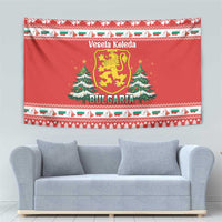 Bulgaria Christmas Tapestry Merry Xmas Lion Crest - Wonder Print Shop