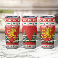 Bulgaria Christmas Tumbler Cup Merry Xmas Lion Crest - Wonder Print Shop