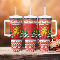 Bulgaria Christmas Tumbler With Handle Merry Xmas Lion Crest - Wonder Print Shop
