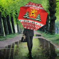 Bulgaria Christmas Umbrella Merry Xmas Lion Crest - Wonder Print Shop