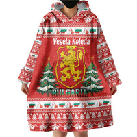 Bulgaria Christmas Wearable Blanket Hoodie Merry Xmas Lion Crest - Wonder Print Shop