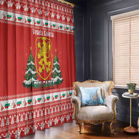 Bulgaria Christmas Window Curtain Merry Xmas Lion Crest - Wonder Print Shop