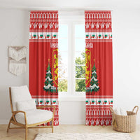 Bulgaria Christmas Window Curtain Merry Xmas Lion Crest - Wonder Print Shop