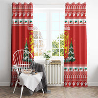 Bulgaria Christmas Window Curtain Merry Xmas Lion Crest - Wonder Print Shop