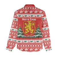 Bulgaria Christmas Women Casual Shirt Merry Xmas Lion Crest - Wonder Print Shop