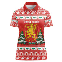 Bulgaria Christmas Women Polo Shirt Merry Xmas Lion Crest - Wonder Print Shop