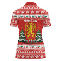 Bulgaria Christmas Women Polo Shirt Merry Xmas Lion Crest - Wonder Print Shop