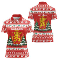 Bulgaria Christmas Women Polo Shirt Merry Xmas Lion Crest - Wonder Print Shop