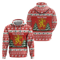 Bulgaria Christmas Zip Hoodie Merry Xmas Lion Crest - Wonder Print Shop