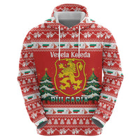 Bulgaria Christmas Zip Hoodie Merry Xmas Lion Crest - Wonder Print Shop