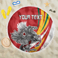 Personalized Lithuania Independence Day Beach Blanket Lithuanian Vytis Swoosh - Wonder Print Shop