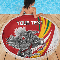 Personalized Lithuania Independence Day Beach Blanket Lithuanian Vytis Swoosh - Wonder Print Shop