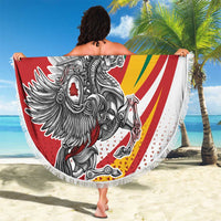 Personalized Lithuania Independence Day Beach Blanket Lithuanian Vytis Swoosh - Wonder Print Shop