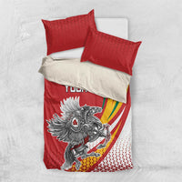Personalized Lithuania Independence Day Bedding Set Lithuanian Vytis Swoosh - Wonder Print Shop