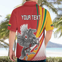 Personalized Lithuania Independence Day Hawaiian Shirt Lithuanian Vytis Swoosh - Wonder Print Shop