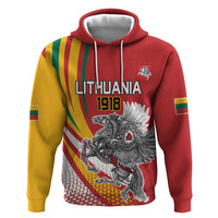 Personalized Lithuania Independence Day Hoodie Lithuanian Vytis Swoosh - Wonder Print Shop