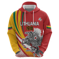 Personalized Lithuania Independence Day Hoodie Lithuanian Vytis Swoosh - Wonder Print Shop