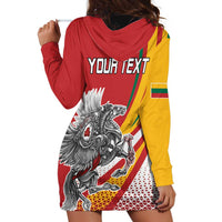 Personalized Lithuania Independence Day Hoodie Dress Lithuanian Vytis Swoosh - Wonder Print Shop