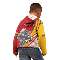 Personalized Lithuania Independence Day Kid Hoodie Lithuanian Vytis Swoosh - Wonder Print Shop