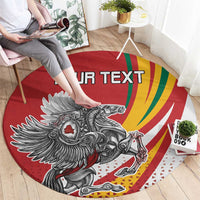 Personalized Lithuania Independence Day Round Carpet Lithuanian Vytis Swoosh