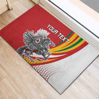Personalized Lithuania Independence Day Rubber Doormat Lithuanian Vytis Swoosh - Wonder Print Shop