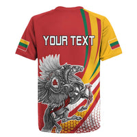 Personalized Lithuania Independence Day Rugby Jersey Lithuanian Vytis Swoosh - Wonder Print Shop