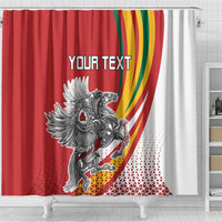Personalized Lithuania Independence Day Shower Curtain Lithuanian Vytis Swoosh