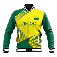Custom Lithuania Volleyball Baseball Jacket Go Champion Sporty Style - Wonder Print Shop