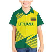 Custom Lithuania Volleyball Family Matching Mermaid Dress and Hawaiian Shirt Go Champion Sporty Style - Wonder Print Shop
