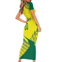 Custom Lithuania Volleyball Family Matching Short Sleeve Bodycon Dress and Hawaiian Shirt Go Champion Sporty Style - Wonder Print Shop