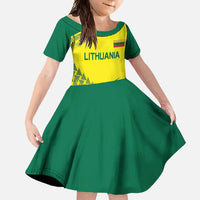 Custom Lithuania Volleyball Family Matching Tank Maxi Dress and Hawaiian Shirt Go Champion Sporty Style - Wonder Print Shop