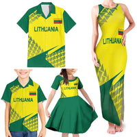 Custom Lithuania Volleyball Family Matching Tank Maxi Dress and Hawaiian Shirt Go Champion Sporty Style - Wonder Print Shop