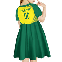 Custom Lithuania Volleyball Kid Short Sleeve Dress Go Champion Sporty Style - Wonder Print Shop