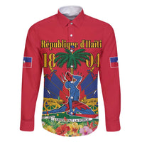 Haiti Independence Day Family Matching Long Sleeve Bodycon Dress and Hawaiian Shirt Le Marron Inconnu Unity Makes Strength - Wonder Print Shop