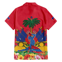 Haiti Independence Day Family Matching Off Shoulder Short Dress and Hawaiian Shirt Le Marron Inconnu Unity Makes Strength - Wonder Print Shop