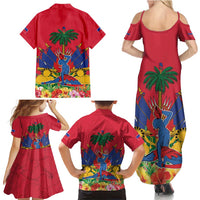 Haiti Independence Day Family Matching Summer Maxi Dress and Hawaiian Shirt Le Marron Inconnu Unity Makes Strength - Wonder Print Shop