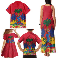Haiti Independence Day Family Matching Tank Maxi Dress and Hawaiian Shirt Le Marron Inconnu Unity Makes Strength - Wonder Print Shop