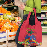 Haiti Independence Day Grocery Bag Le Marron Inconnu Unity Makes Strength
