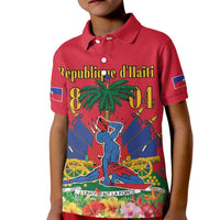 Haiti Independence Day Kid Polo Shirt Le Marron Inconnu Unity Makes Strength - Wonder Print Shop