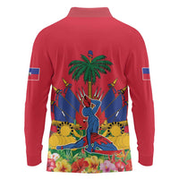 Haiti Independence Day Long Sleeve Polo Shirt Le Marron Inconnu Unity Makes Strength - Wonder Print Shop
