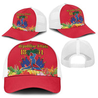 Haiti Independence Day Mesh Trucker Cap Le Marron Inconnu Unity Makes Strength - Wonder Print Shop
