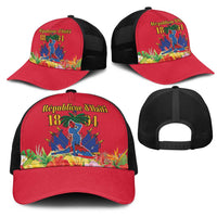 Haiti Independence Day Mesh Trucker Cap Le Marron Inconnu Unity Makes Strength - Wonder Print Shop