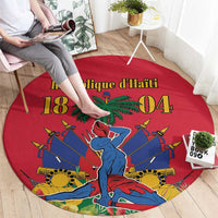 Haiti Independence Day Round Carpet Le Marron Inconnu Unity Makes Strength