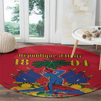 Haiti Independence Day Round Carpet Le Marron Inconnu Unity Makes Strength