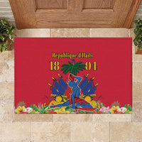 Haiti Independence Day Rubber Doormat Le Marron Inconnu Unity Makes Strength - Wonder Print Shop