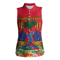 Haiti Independence Day Women Sleeveless Polo Shirt Le Marron Inconnu Unity Makes Strength - Wonder Print Shop