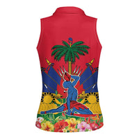 Haiti Independence Day Women Sleeveless Polo Shirt Le Marron Inconnu Unity Makes Strength - Wonder Print Shop